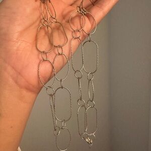 Silpada "Lasting Impression" sterling silver textured link necklace